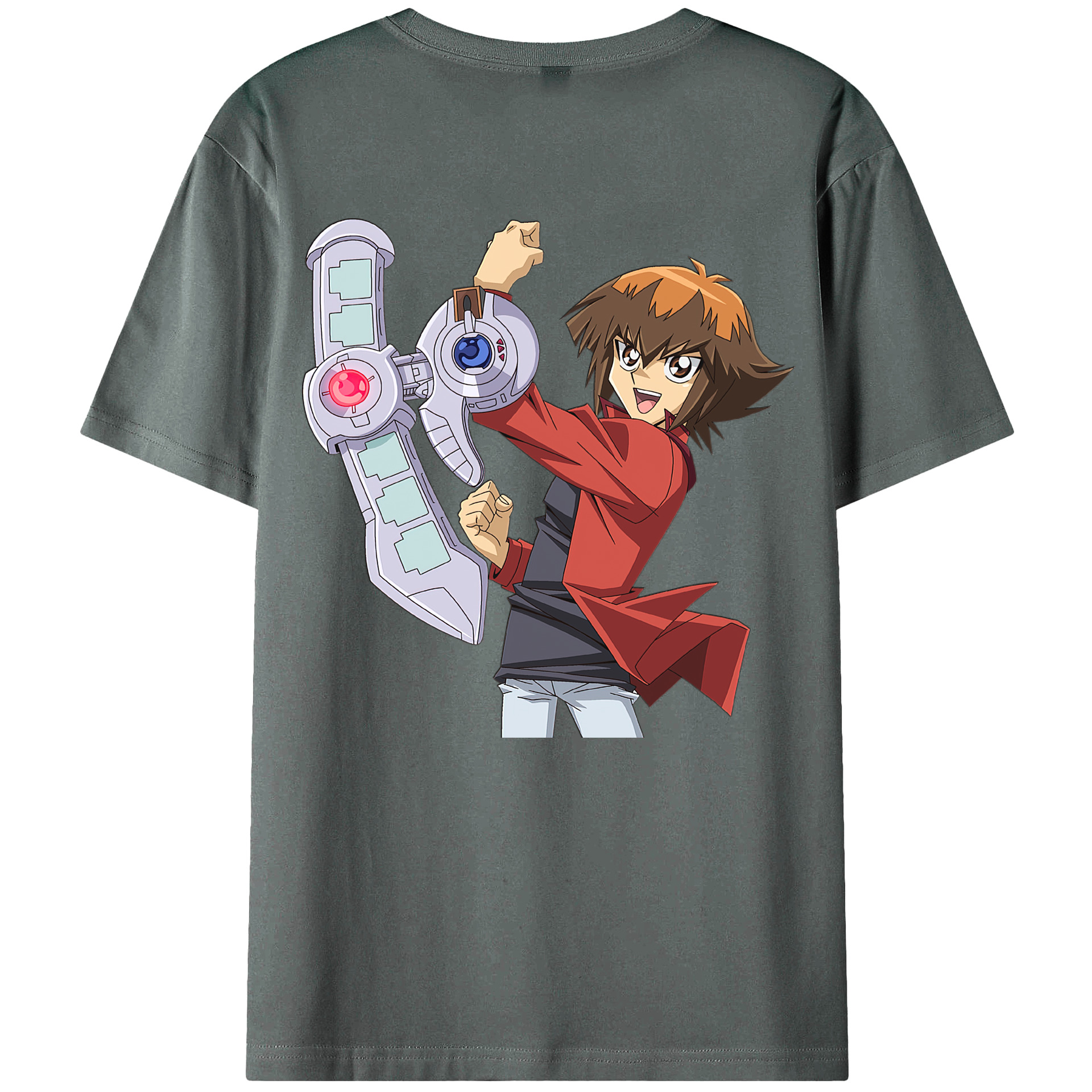 （画像用） 遊☆戯☆王 Yu-Gi-Oh! 綿100％ メンズ半袖Tシャツ（バックプリント） 通気性